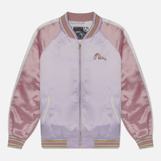 Женская куртка бомбер Evisu Goldfish & Floral Wave Embroidered Souvenir, цвет розовый, размер XS