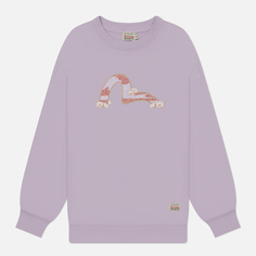Женская толстовка Evisu Printed 2-Tone Japanese Fog Seagull & Embroidered Saruka, цвет фиолетовый, размер XS