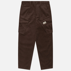 Мужские брюки Evisu Evergreen Corduroy Cargo Pocket, цвет коричневый, размер 30