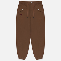 Мужские брюки Evisu Daikokuten & Evisu Embroidered Brocade Pocket Joggers, цвет коричневый, размер M