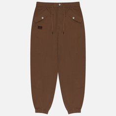 Мужские брюки Evisu Daikokuten & Evisu Embroidered Brocade Pocket Joggers, цвет коричневый, размер M