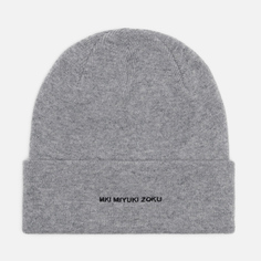 Шапка MKI Miyuki-Zoku Merino Logo Embroidered, цвет серый