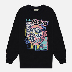 Женская толстовка Evisu Daruma Plastisol Printed, цвет чёрный, размер M
