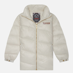 Женский пуховик Evisu 2-Tone Japanese Fog Seagull & Logo Embroidered Down, цвет белый, размер XS