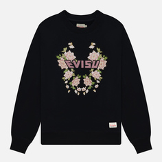 Женская толстовка Evisu Floral Printed With Logo Embroidered, цвет чёрный, размер XS