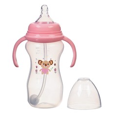 Бутылочка для кормления, шг ø50мм,300 мл, +6мес., цвет розовый Mum&Baby