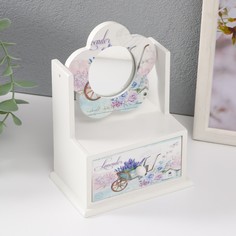 Шкатулка дерево 1 ящик с зеркалом No Brand