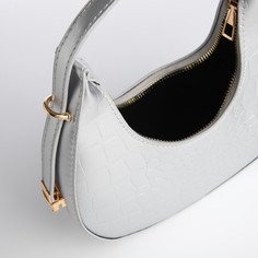 Сумка женская через плечо, цвет серебряный 21*21,5*6 см Nazamok