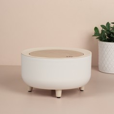 Органайзер для хранения косметических принадлежностей, push-to-open, с крышкой, цвет белый/коричневый Queen Fair