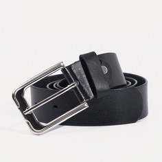 Ремень мужской, ширина 3,5 см, винт, пряжка металл, цвет черный No Brand
