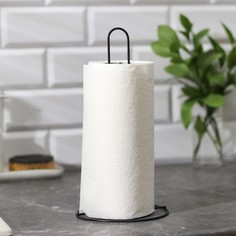 Подставка под бумажные полотенца доляна, 27×13,5×13,5 см, цвет черный