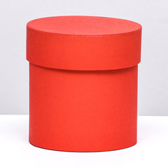 Шляпная коробка красный, 10 х 10 см No Brand
