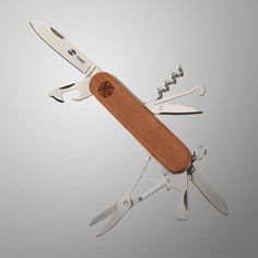 Нож перочинный stinger, 13 функций, рукоять - древесина сапеле, 9 см No Brand