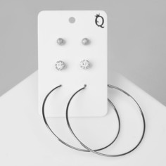 Пусеты 3 пары Queen Fair