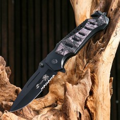 Складной нож stinger, 90 мм, рукоять: сталь, алюминий, коробка картон No Brand