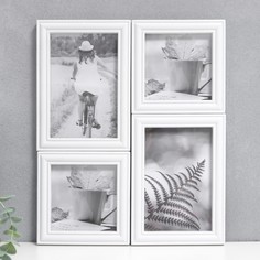 Фоторамка на 4 фото 10х10, 10х15 см No Brand