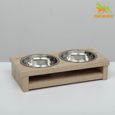 Кормушка для животных двойная, 2 х 250 мл, 29,2 х 15 х 6,7 см No Brand