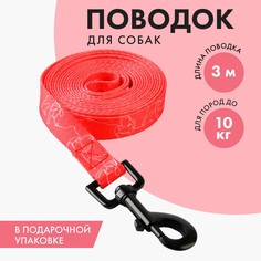 Поводок one line, 2 см, 3 м Пушистое счастье