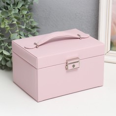 Шкатулка кожзам для украшений сундук No Brand