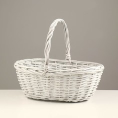Корзина плетеная, 37х30х14/34 см, лоза No Brand
