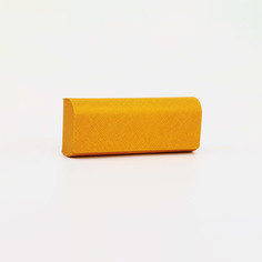 Футляр для очков на магните, 15.5 см х 3 см х 6 см, салфетка, цвет желтый No Brand