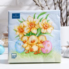 Салфетки бумажные art bouquet No Brand