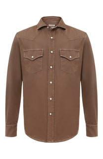 Хлопковая рубашка Brunello Cucinelli