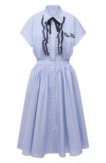 Хлопковое платье Miu Miu