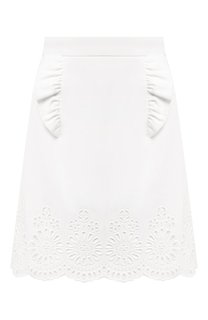 Хлопковая юбка Miu Miu