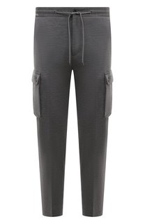 Брюки-карго из шерсти и хлопка Corneliani