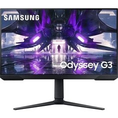 Монитор Samsung 27 Odyssey G3 S27AG320NI черный VA LED 1ms 16:9 HDMI полуматовая HAS Piv 250cd 178гр/178гр 1920x1080 165Hz DP 4.8кг