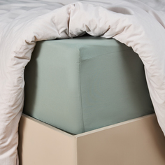 Простыня на резинке Jadite green Cozy Home