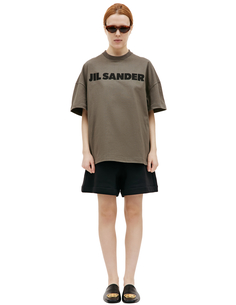 Оверсайз футболка с логотипом Jil Sander