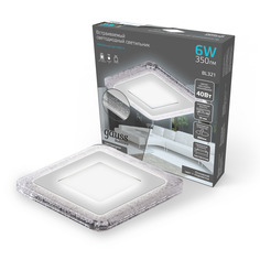 Светильник Gauss Bubbles BL321 квадратный 3+3W, LED 4000K, 350lm, 103x103мм