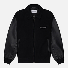 Мужская куртка бомбер MKI Miyuki-Zoku NDM Leather Varsity, цвет чёрный, размер S
