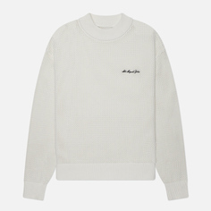 Мужской свитер MKI Miyuki-Zoku Loose Gauge Knit Crew Neck, цвет белый, размер XL