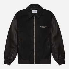 Мужская куртка бомбер MKI Miyuki-Zoku NDM Leather Varsity, цвет коричневый, размер S