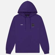 Мужская толстовка F.C. Real Bristol Team Hoodie Big Logo, цвет фиолетовый, размер S