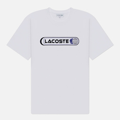Мужская футболка Lacoste Print Relax Fit Crew Neck, цвет белый, размер XL