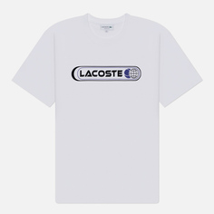 Мужская футболка Lacoste Print Relax Fit Crew Neck, цвет белый, размер XL