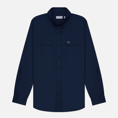 Мужская рубашка Lacoste Slim Fit Button-Up Collar, цвет синий, размер 41