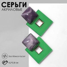 Серьги акрил Queen Fair