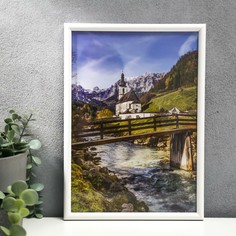 Фоторамка формат а4 21х30 см 45-b (ф) белая (пластиковый экран) No Brand