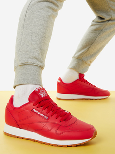 Кроссовки мужские Reebok Classic Leather, Красный