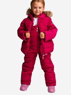 Комплект зимний для девочки: куртка, полукомбинезон PlayToday, Красный