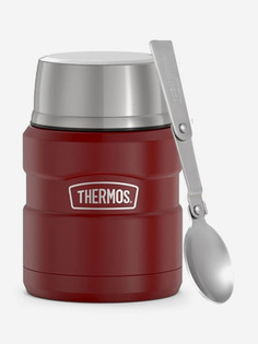 Термос для еды из нерж. стали с ложкой тм THERMOS SK3000 0.47L, Красный