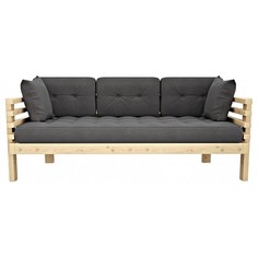 Диван-кушетка ARSKO Стоун 185х73х80, вельвет, серый grey/сосна