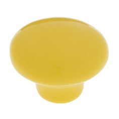 Ручка-кнопка Ceramics 002, керамическая, желтая No Brand