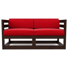 Диван ARSKO Магнус М 144х73х68,5, вельвет, красный red/венге