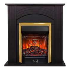 Электрокамин RealFlame Hanna STD DN-F815 с очагом Majestic Lux Brass